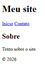 Exemplo de página HTML