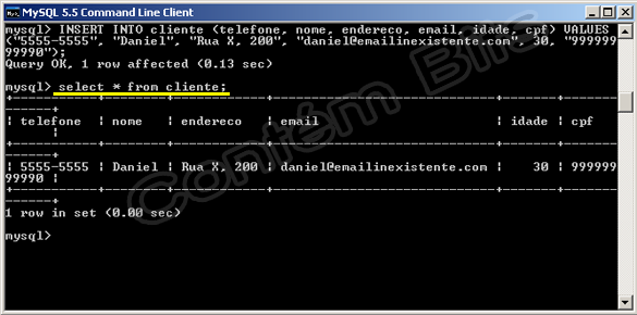 Inserindo Dados MySQL