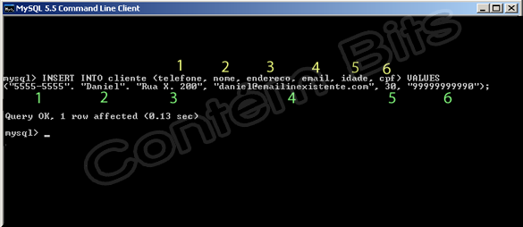 Inserindo Dados MySQL