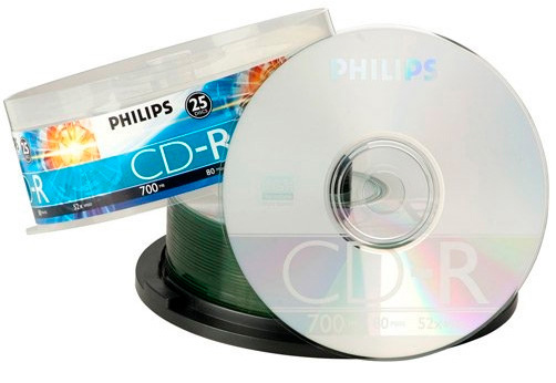 Mídias de CD Philips de 52X